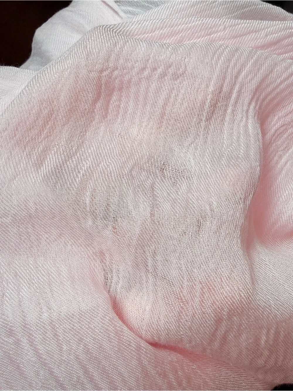 Calypso St. Barth Light Pink Modal Cashmere Gauze Scarf Wrap 80x40